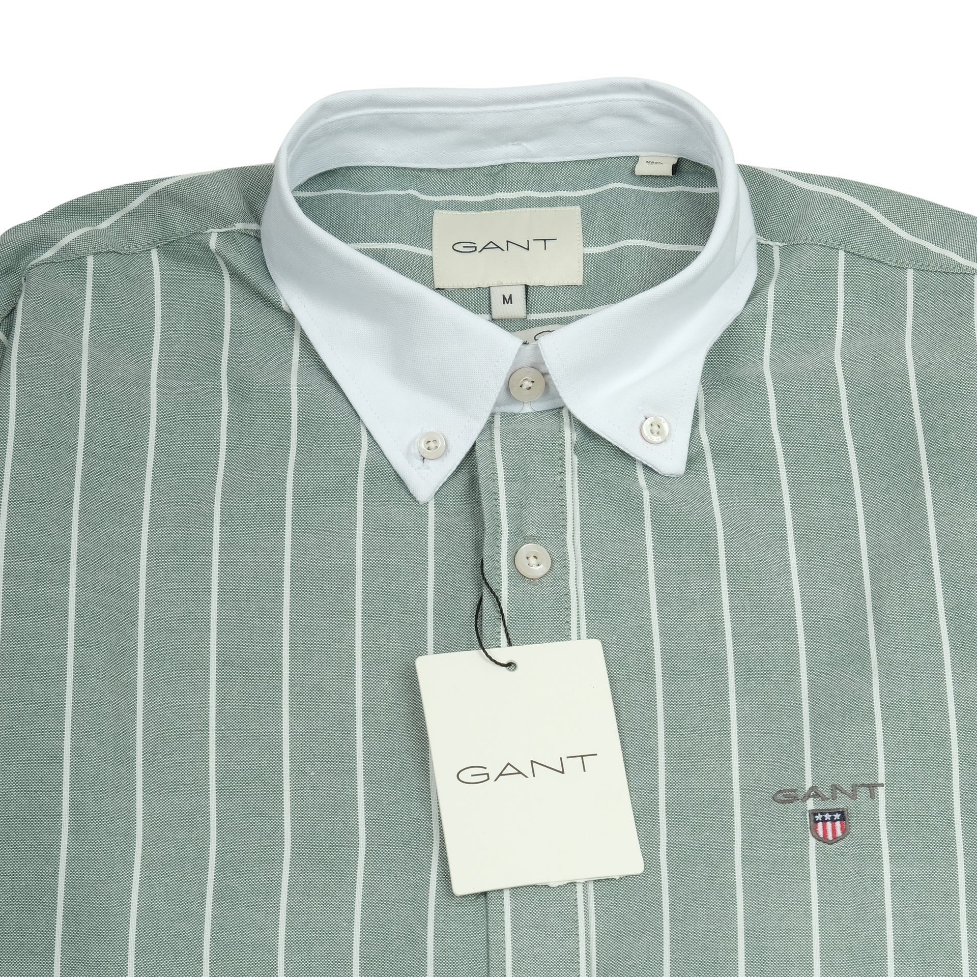 GANT Enchanted Sage Classic Fit Long Sleeve Striped Shirt