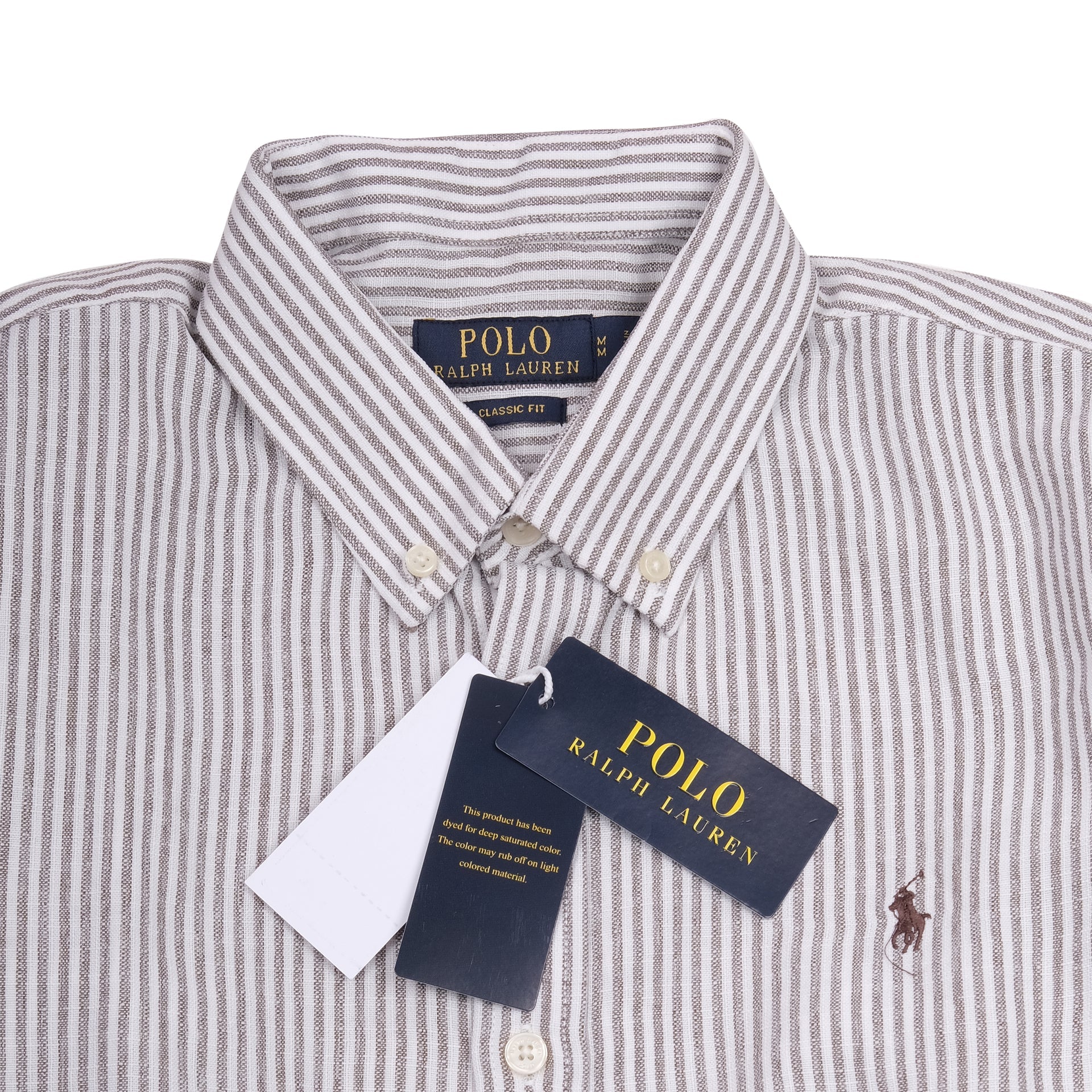 POLO RALPH LAUREN Whispering Fog Classic Fit Long Sleeve Striped Button-Down Shirt