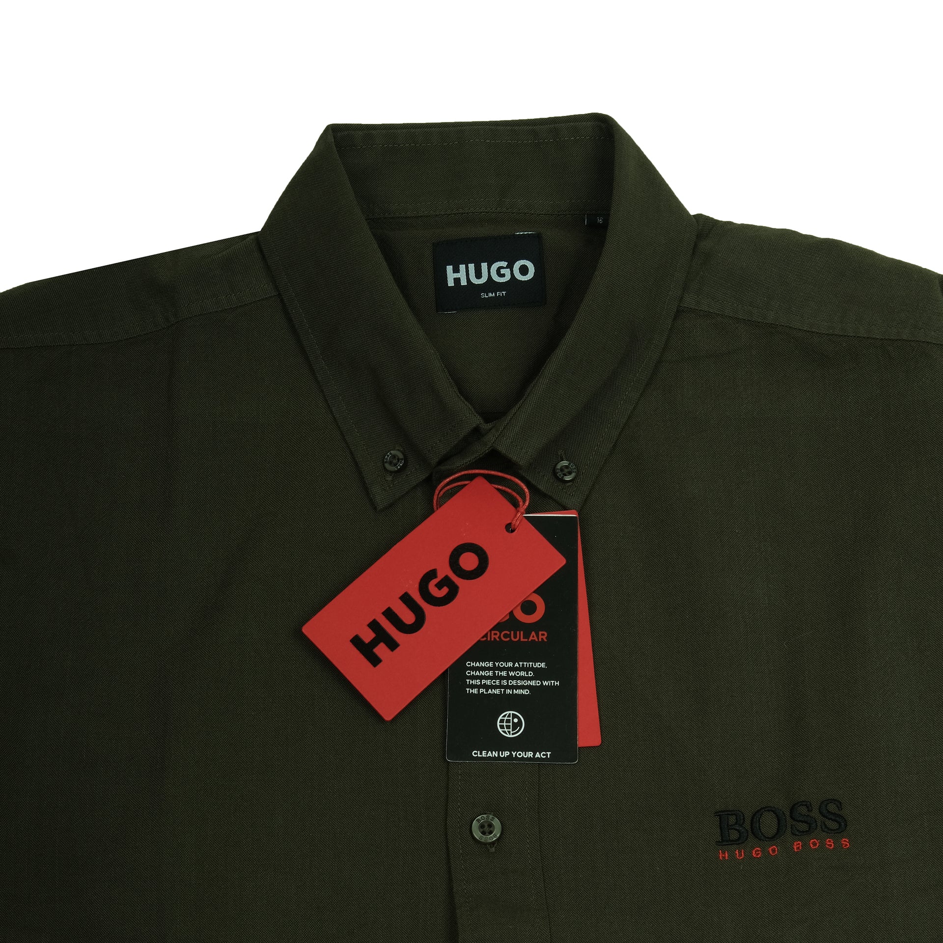 HUGO BOSS Verdant Grove Tailored Fit Long Sleeve Button-Up Shirt