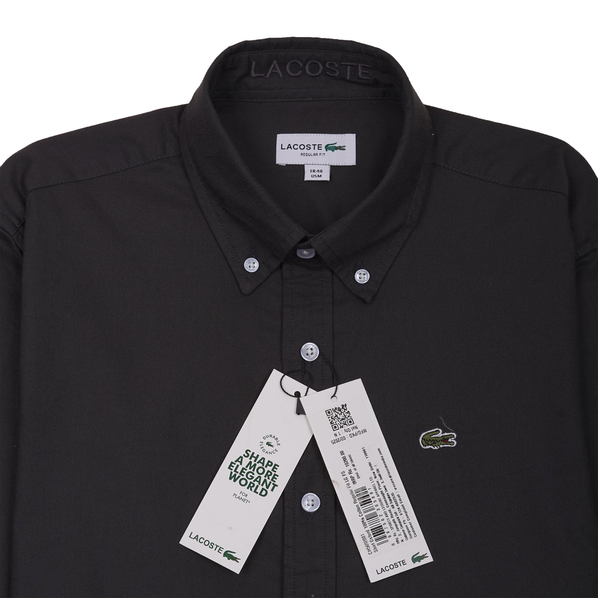 LACOSTE Obsidian Whisper Classic Fit Long Sleeve Button-Up Shirt