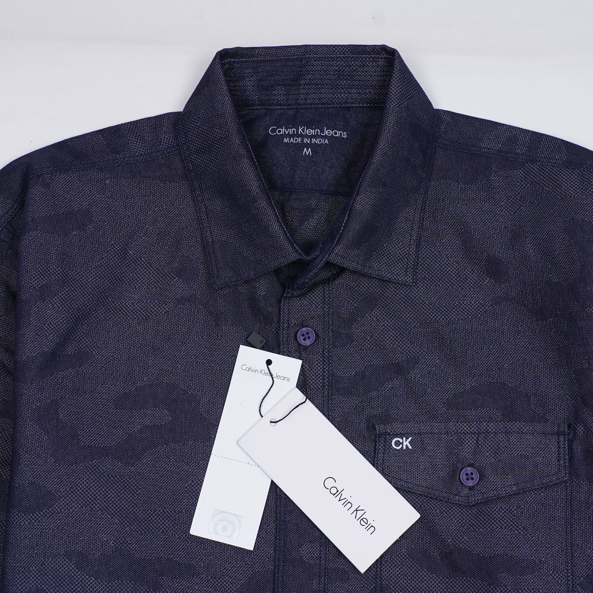 CALVIN KLEIN Enchanted Indigo Slim Fit Long Sleeve Shirt