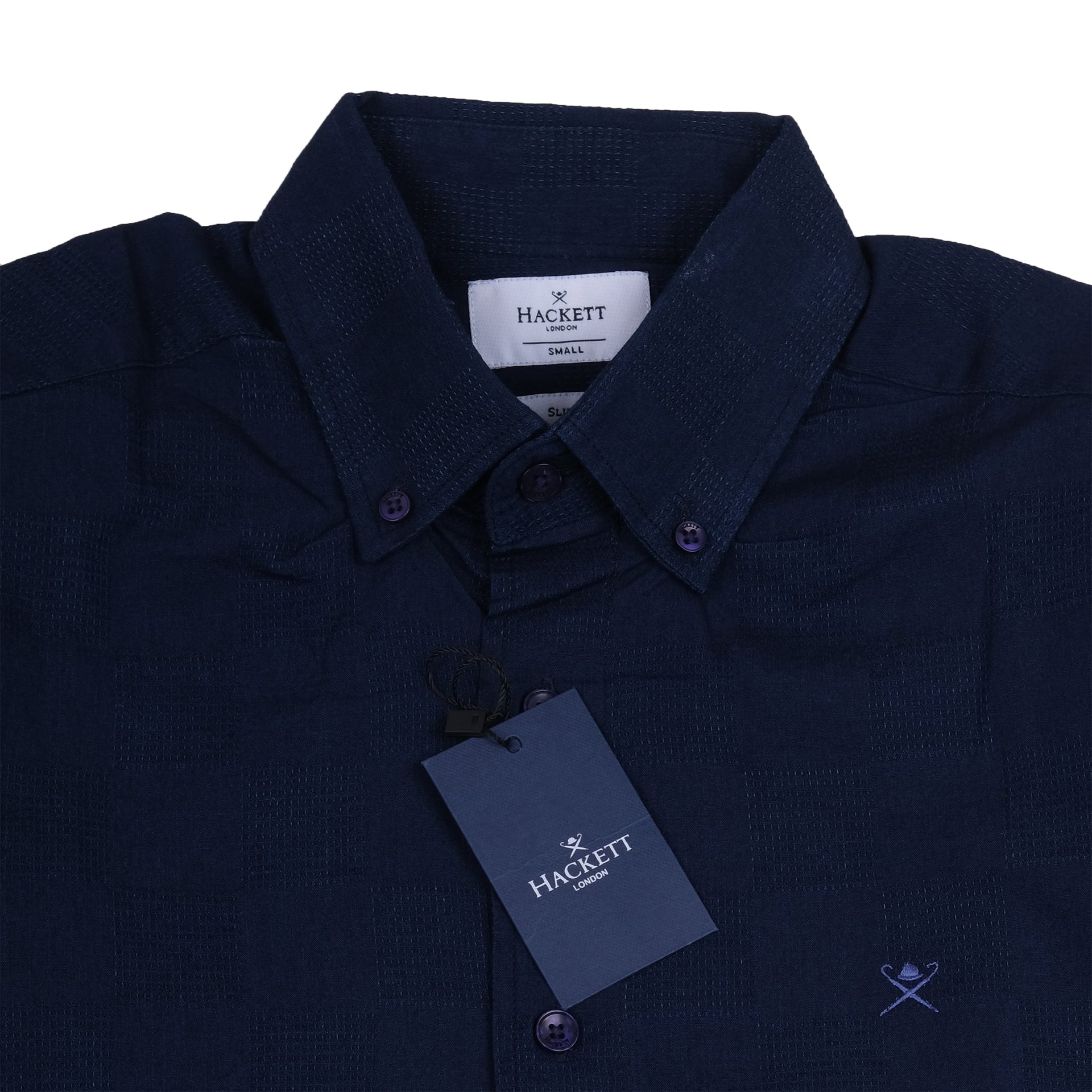 HACKETT DEEP OCEAN Classic Fit Long Sleeve Textured Shirt