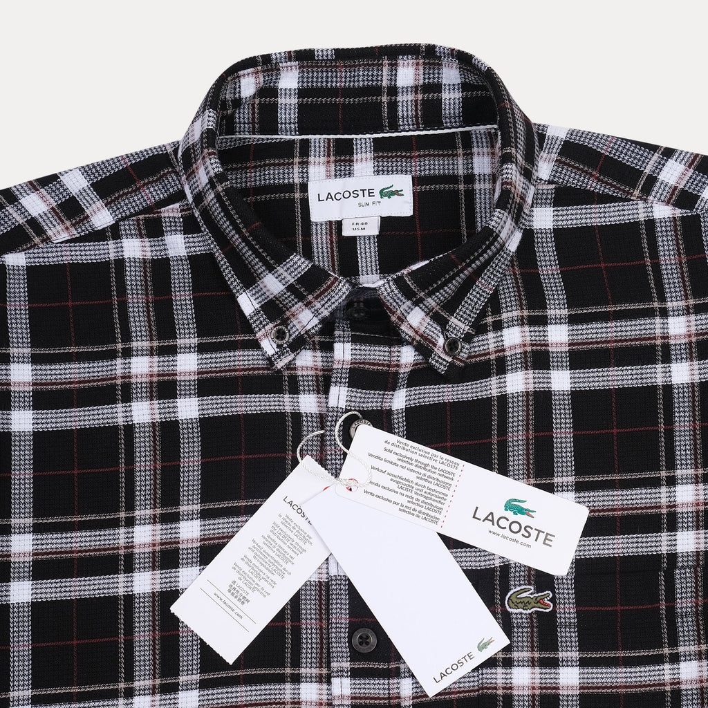 Lacoste Classic Fit Plaid Flannel Shirt