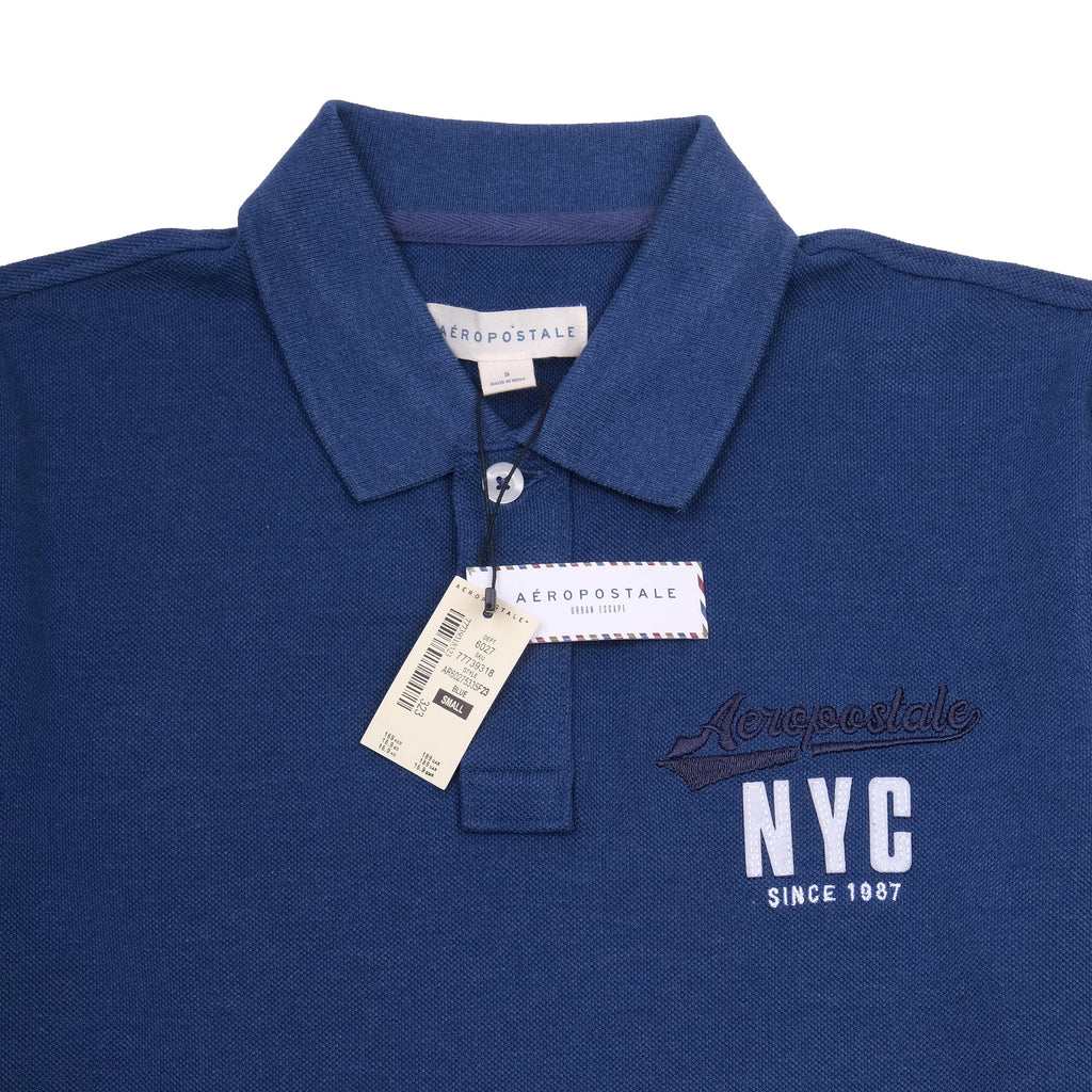 AEROPOSTALE Oceanic Blue Classic Fit Polo Shirt