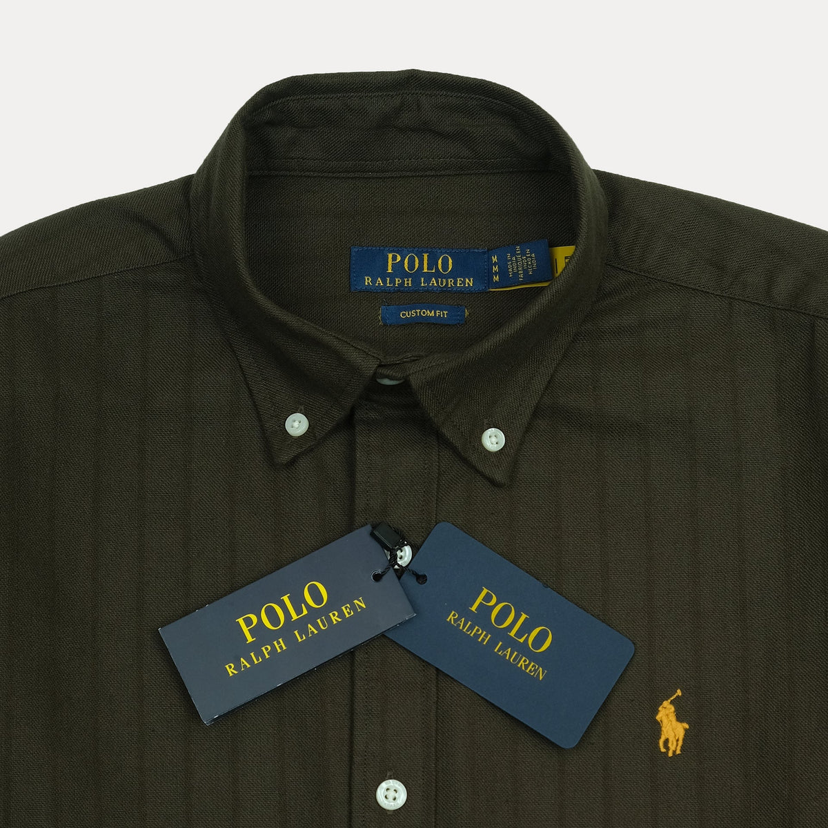 POLO RALPH LAUREN Forest Sage Tailored Fit Long Sleeve Striped Button-Up Shirt