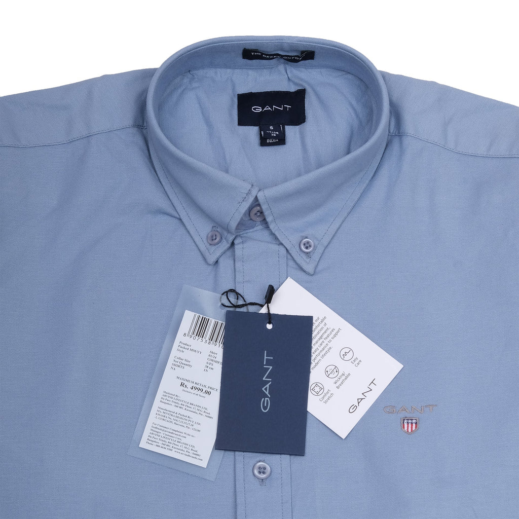 GANT Serene Sky Slim Fit Long Sleeve Button-Up Shirt