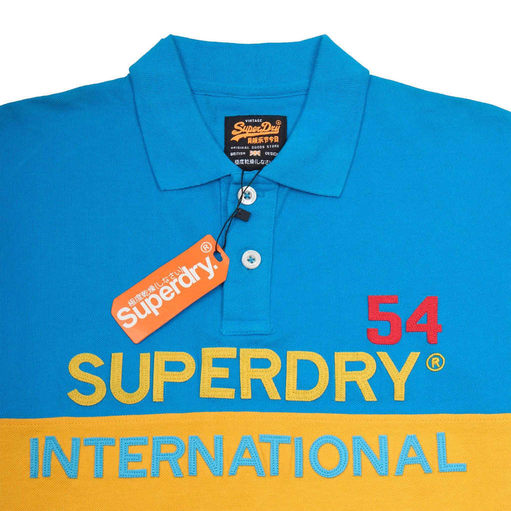 SUPERDRY Azure Wave Classic Fit Colorblock Polo Shirt