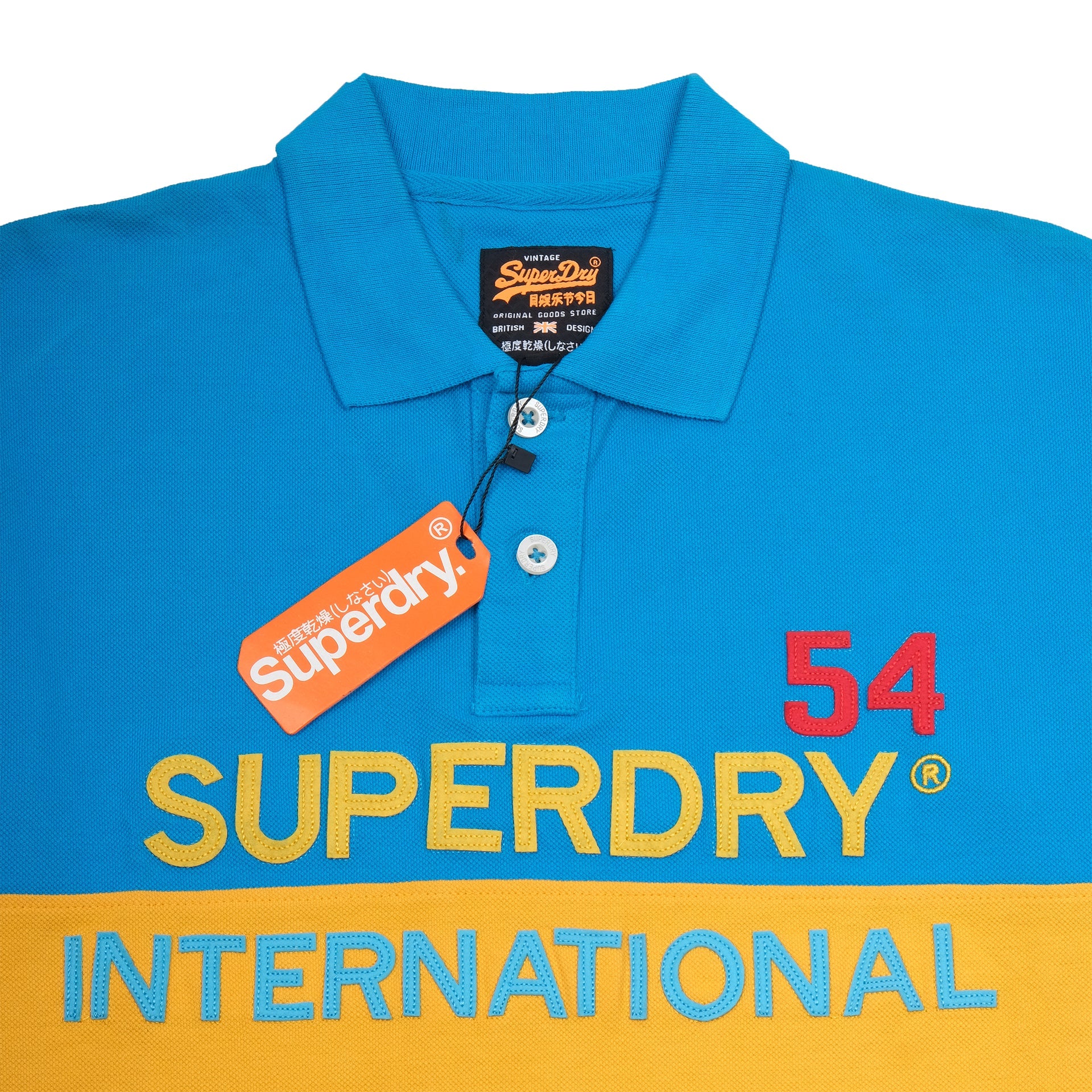 SUPERDRY Azure Wave Classic Fit Colorblock Polo Shirt
