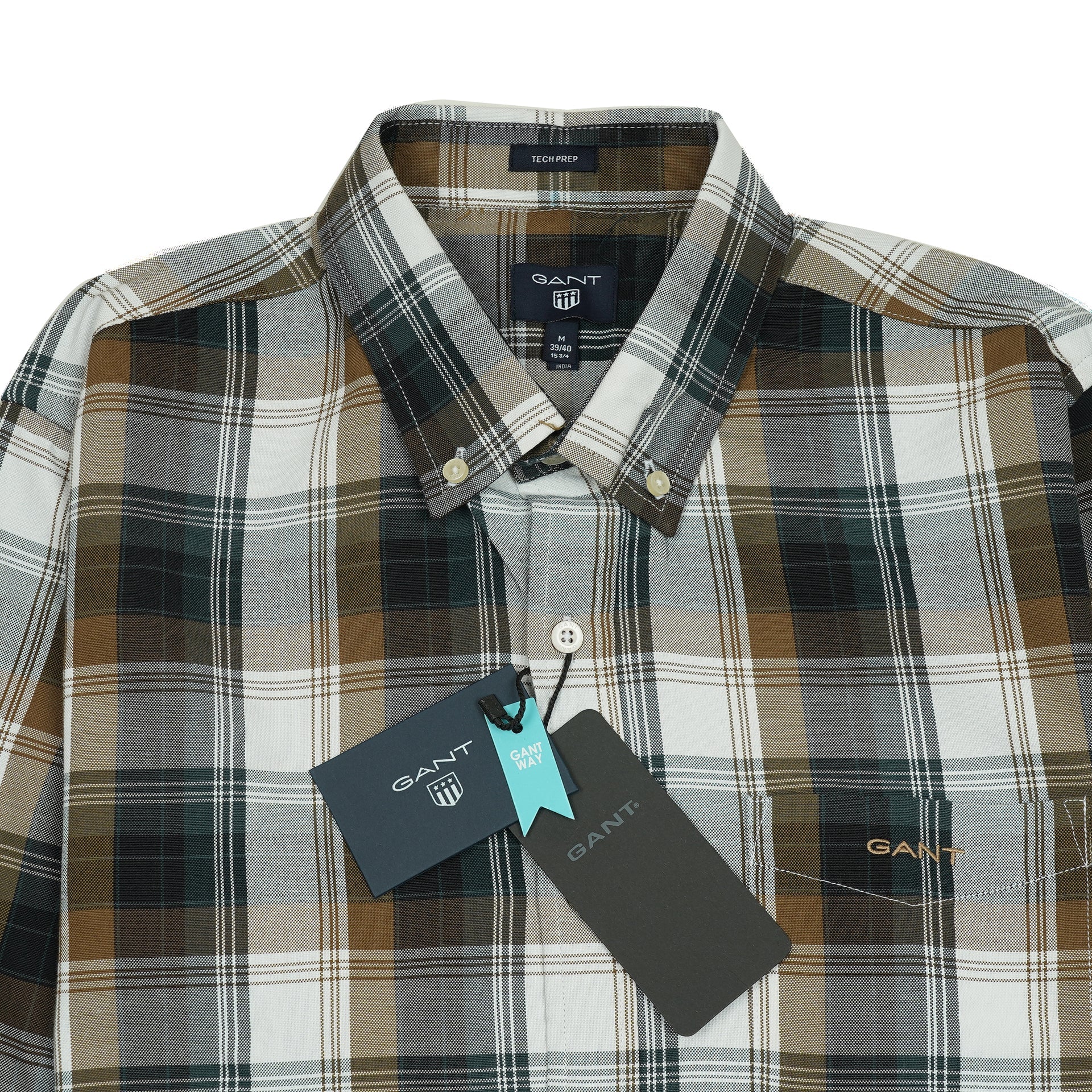 GANT Verdant Ember Relaxed Fit Long Sleeve Plaid Shirt