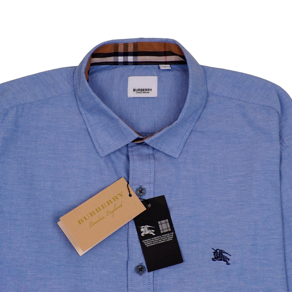 BURBERRY Astral Teal Classic Fit Long Sleeve Shirt