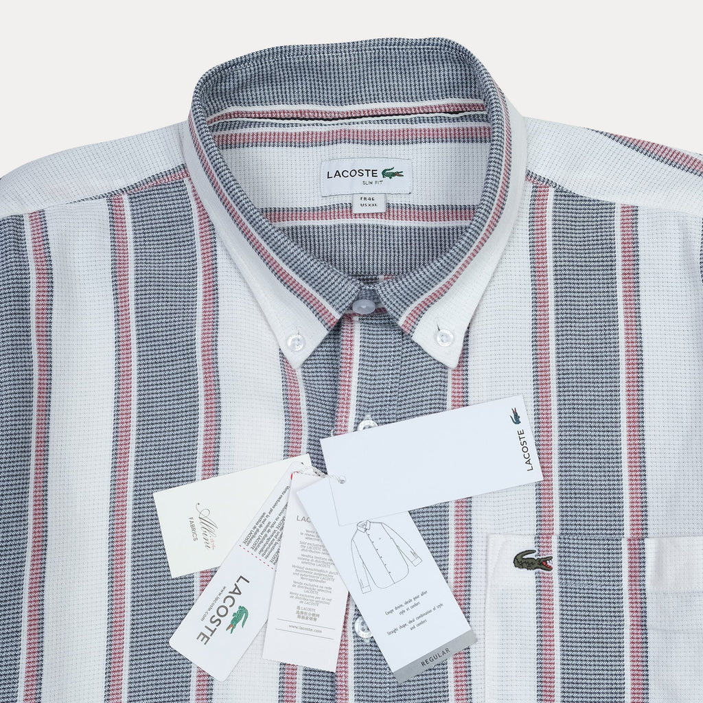 Lacoste Striped Button-Up Shirt