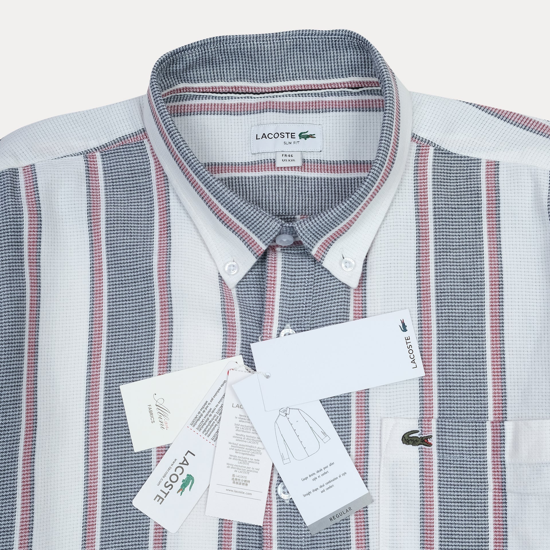 Lacoste Striped Button-Up Shirt