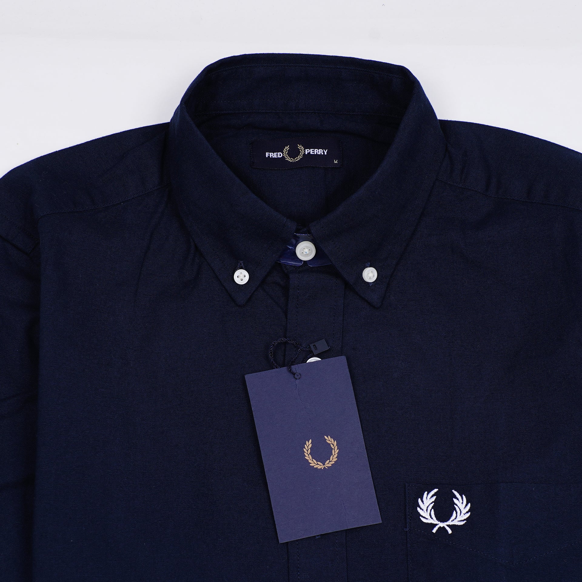 FRED PERRY Deep Abyss Classic Fit Long Sleeve Button-Down Shirt
