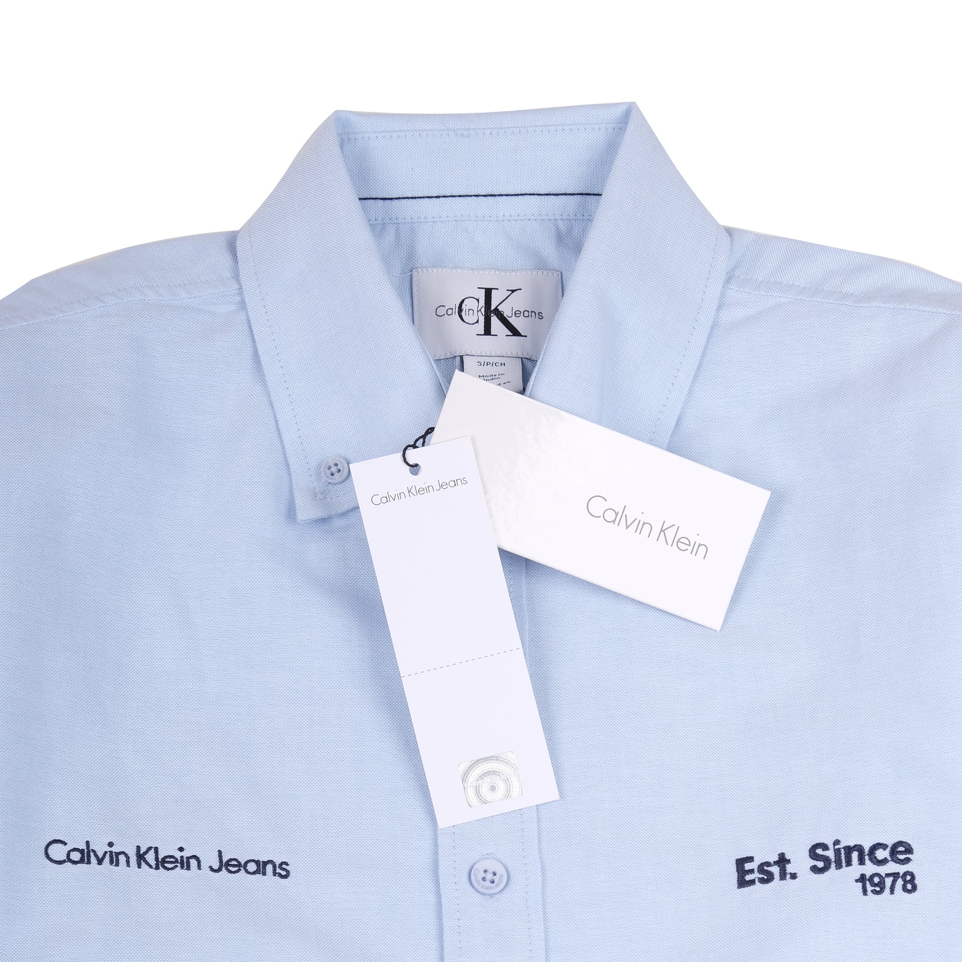 CALVIN KLEIN JEANS Celestial Blue Classic Fit Long Sleeve Button-Up Shirt