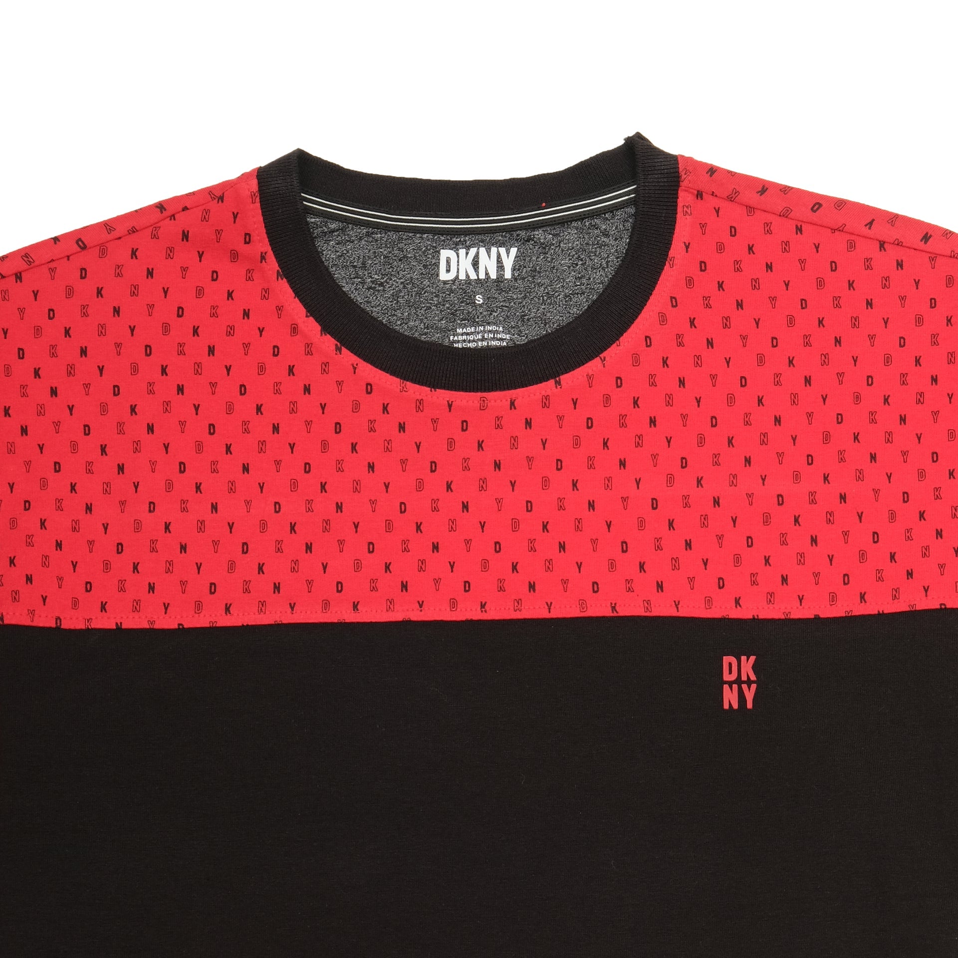 DKNY Ember Red Oversized Graphic Block Tee