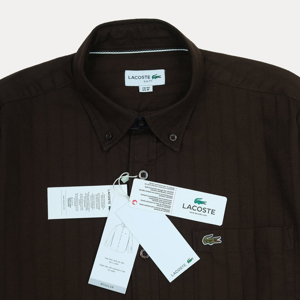 Lacoste Classic Fit Striped Button-Up Shirt