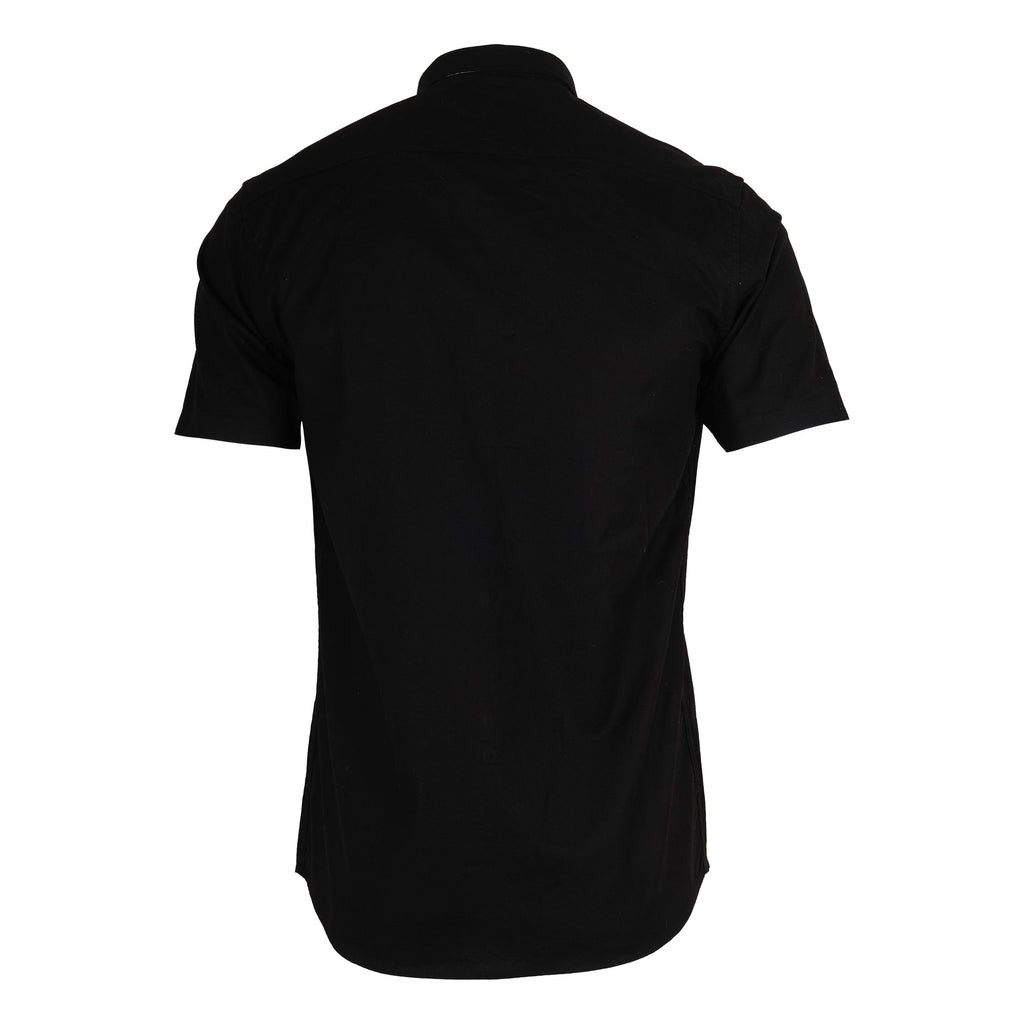LACOSTE Onyx Noir Classic Fit Short Sleeve Button-Up Shirt