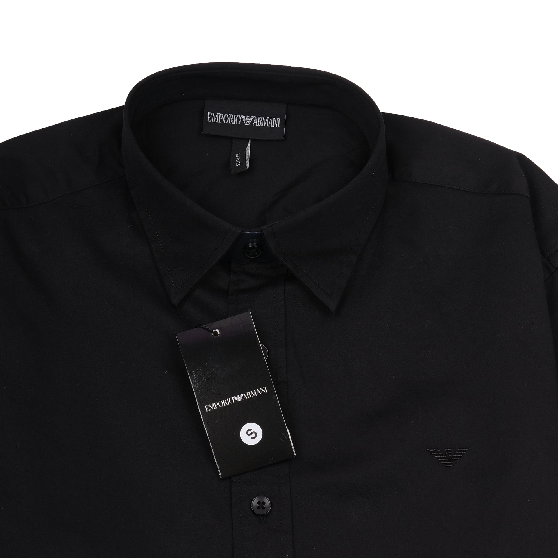 EMPORIO ARMANI Midnight Onyx Tailored Fit Long Sleeve Shirt