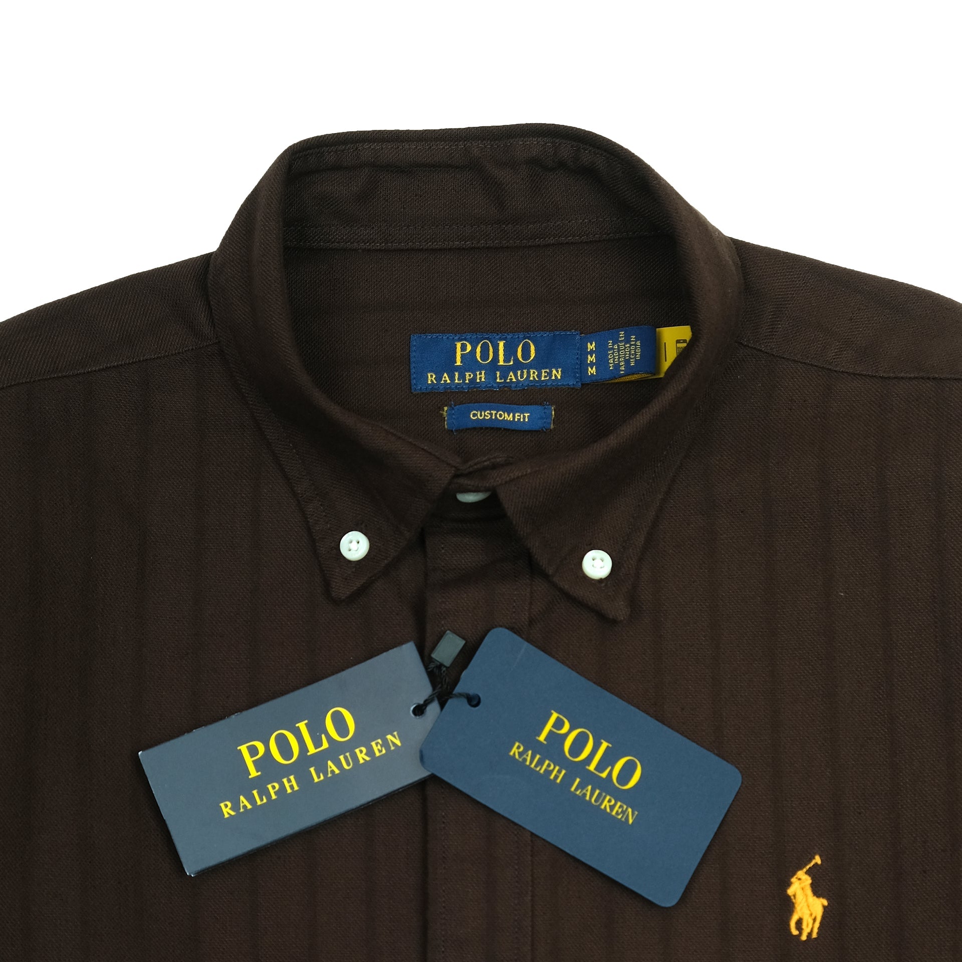 POLO RALPH LAUREN Rustic Mahogany Tailored Fit Long Sleeve Button-Down Shirt