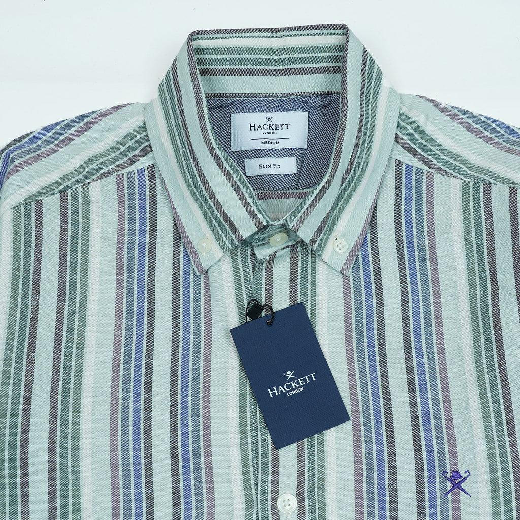 HACKETT Ocean Breeze Tailored Fit Long Sleeve Button-Up Shirt