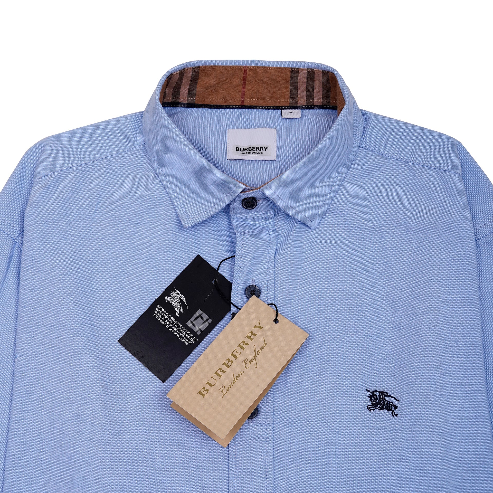 BURBERRY Prismatic Azure Classic Fit Long Sleeve Shirt