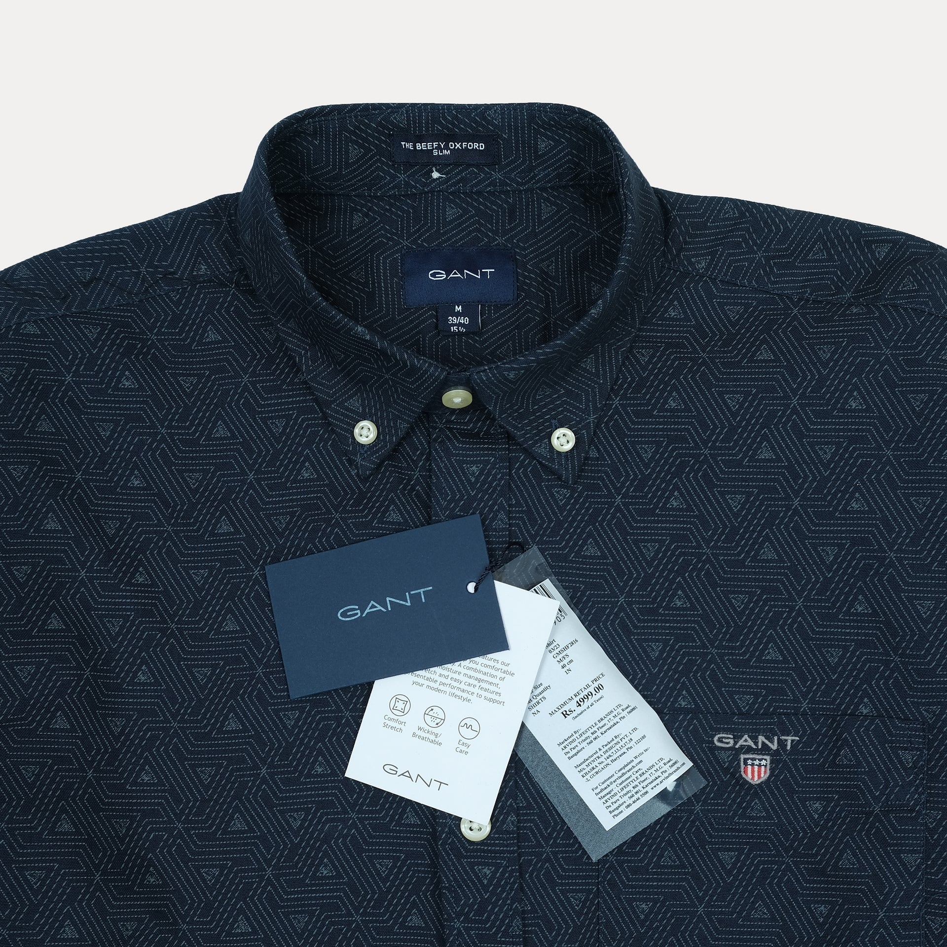 GANT Dusk Sapphire Tailored Fit Long Sleeve Oxford Shirt
