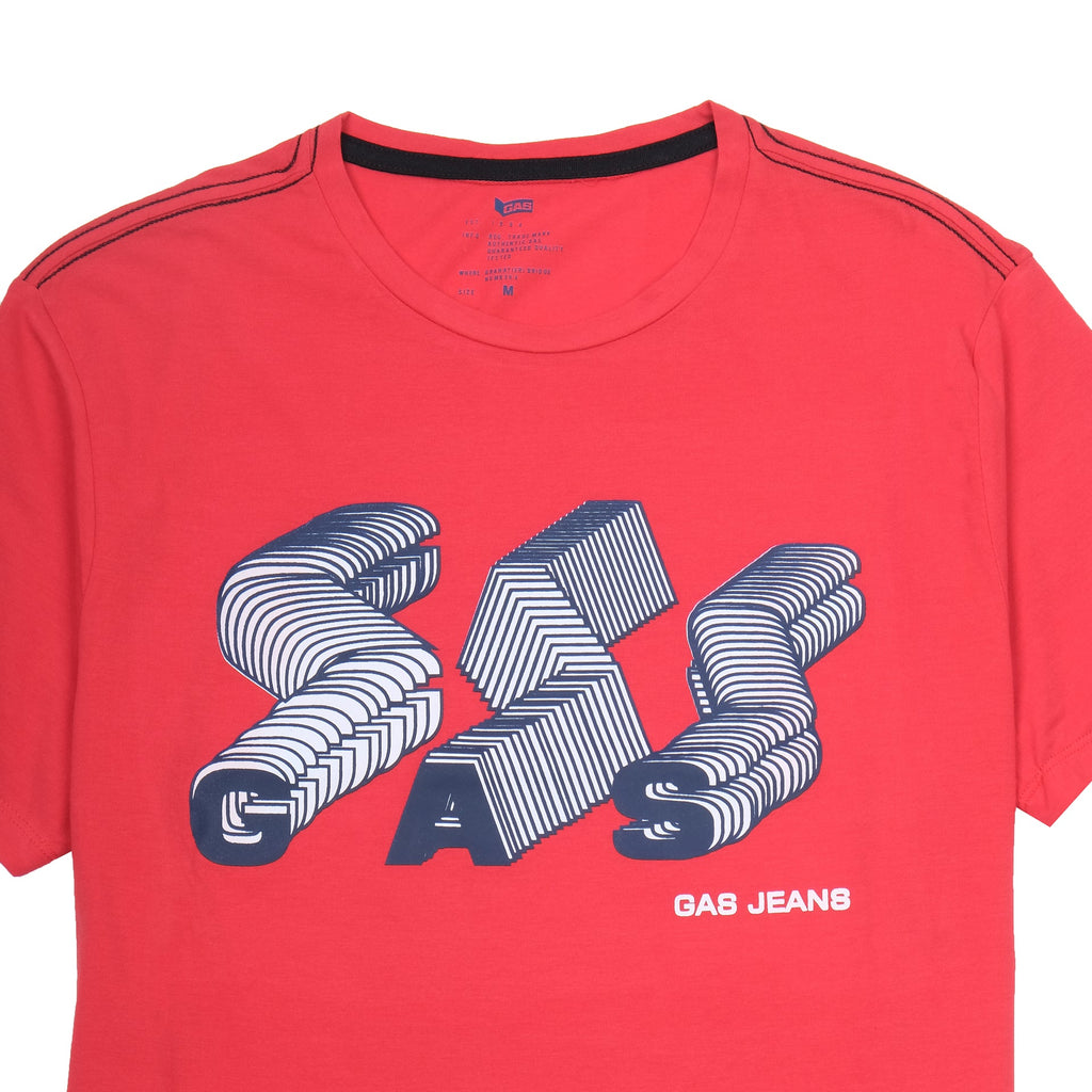 GAS JEANS Coral Blaze Graphic Short Sleeve Tee