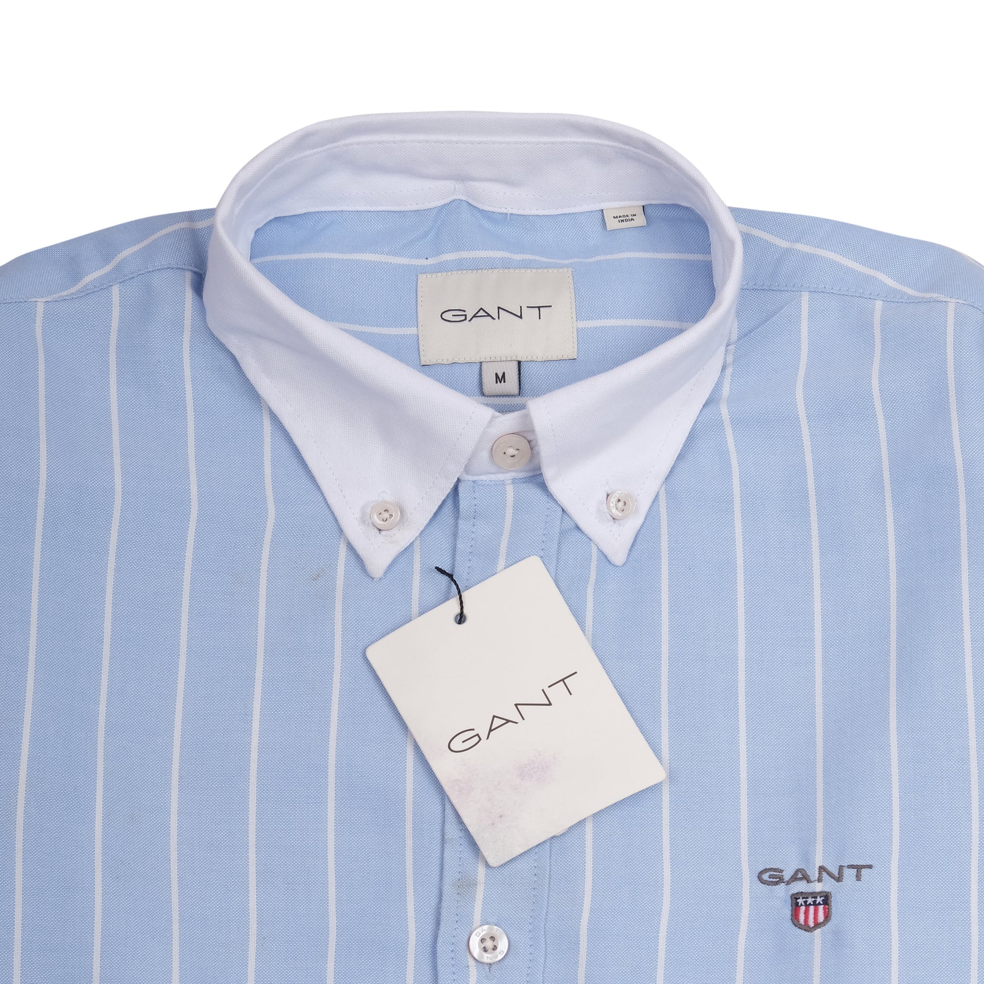 GANT Celestial Aqua Classic Fit Long Sleeve Striped Shirt