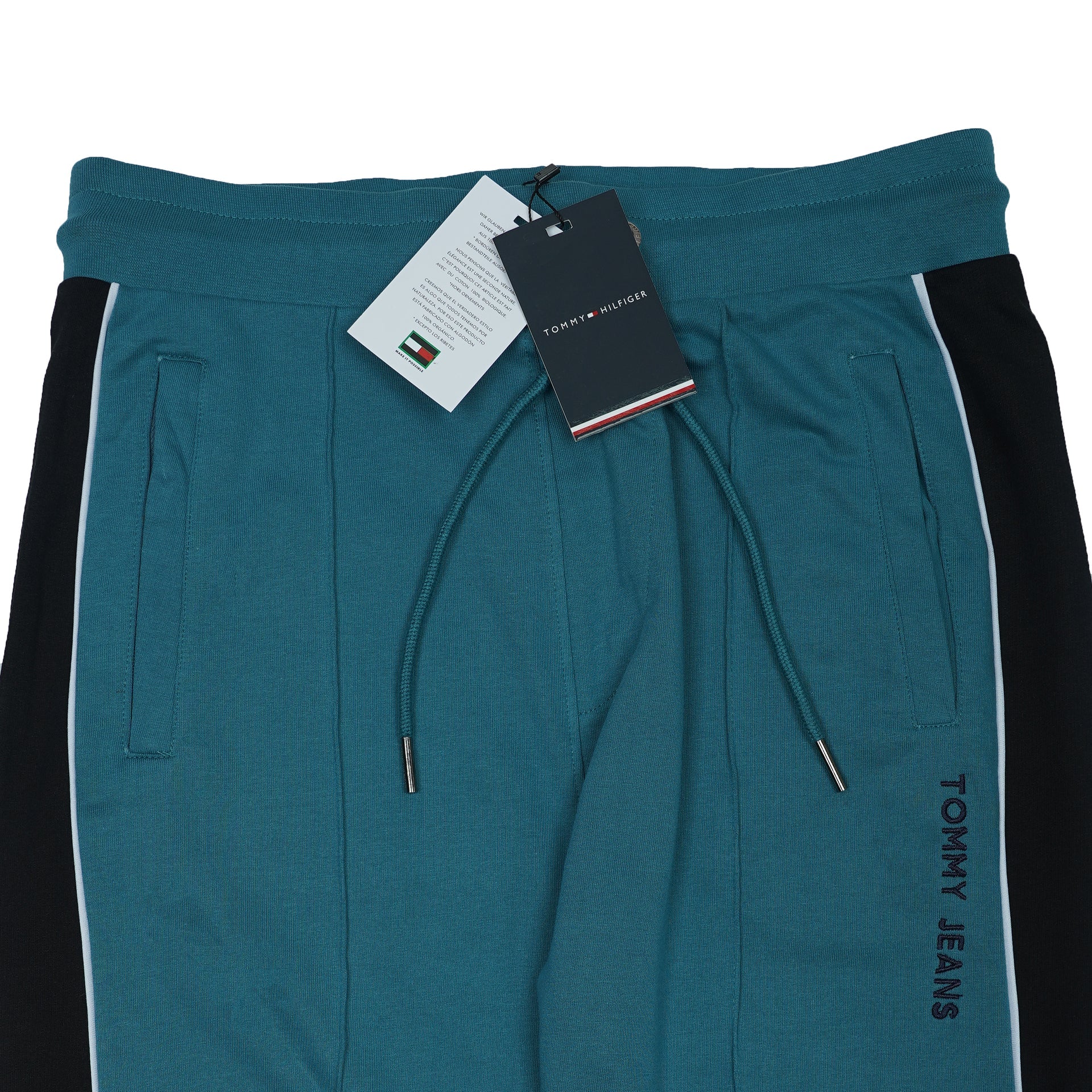 TOMMY JEANS Seraphic Teal Tailored Fit Colorblock Track Pants