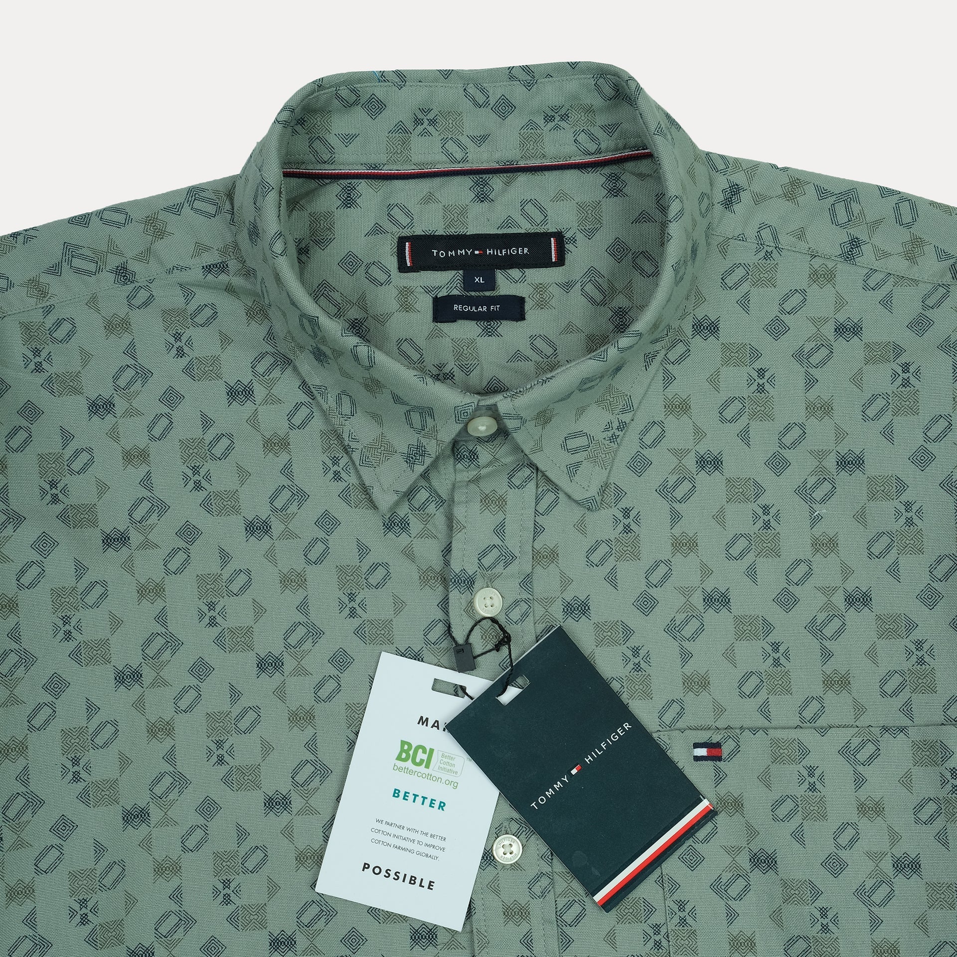 TOMMY HILFIGER Sage Fern Tailored Fit Long Sleeve Patterned Shirt