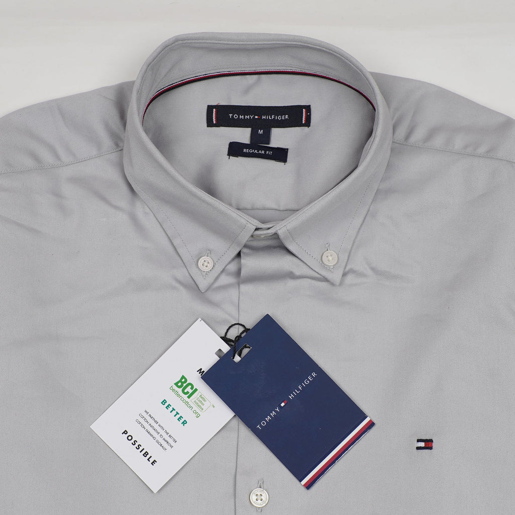 TOMMY HILFIGER Celestial Mist Tailored Fit Long Sleeve Button-Down Shirt