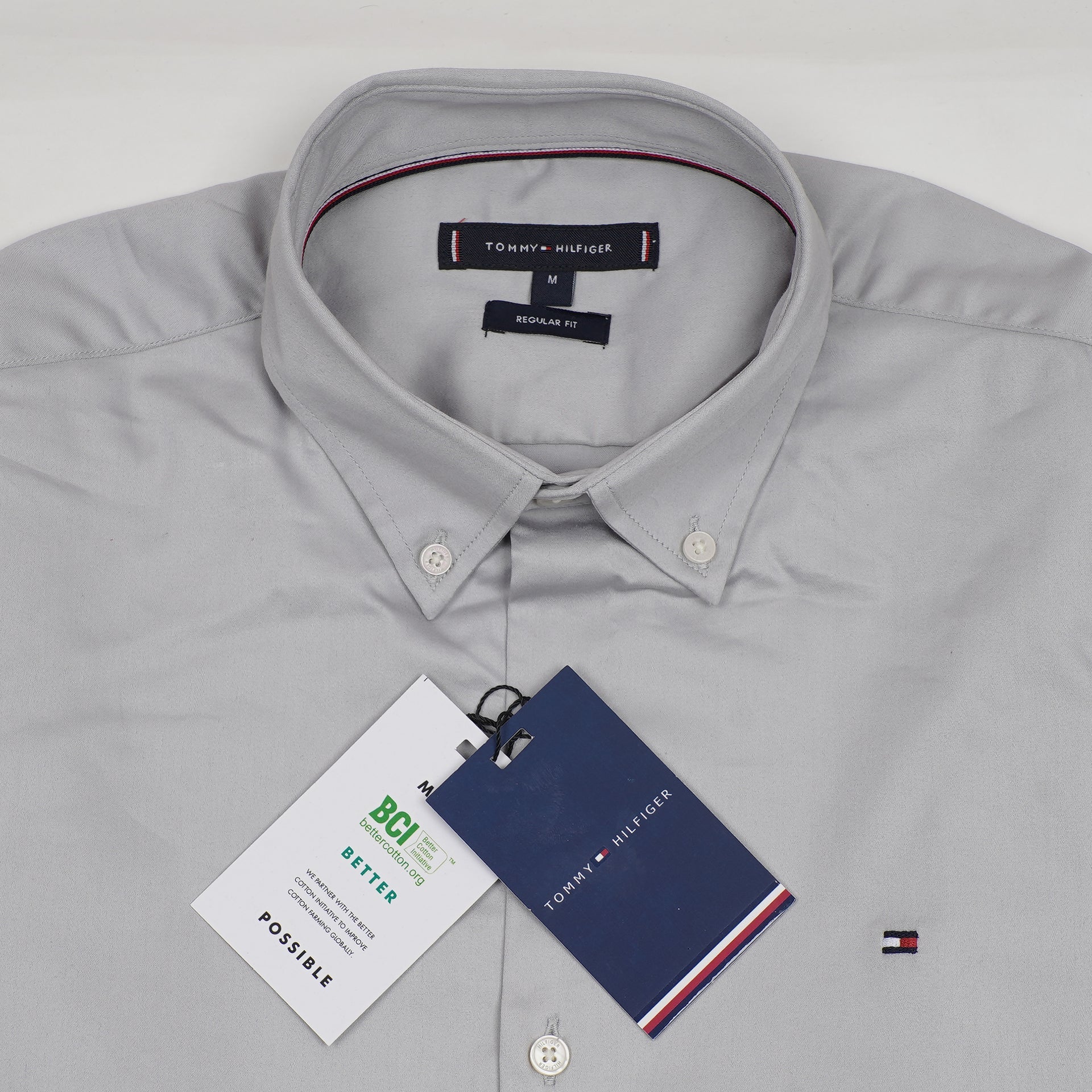 TOMMY HILFIGER Celestial Mist Tailored Fit Long Sleeve Button-Down Shirt