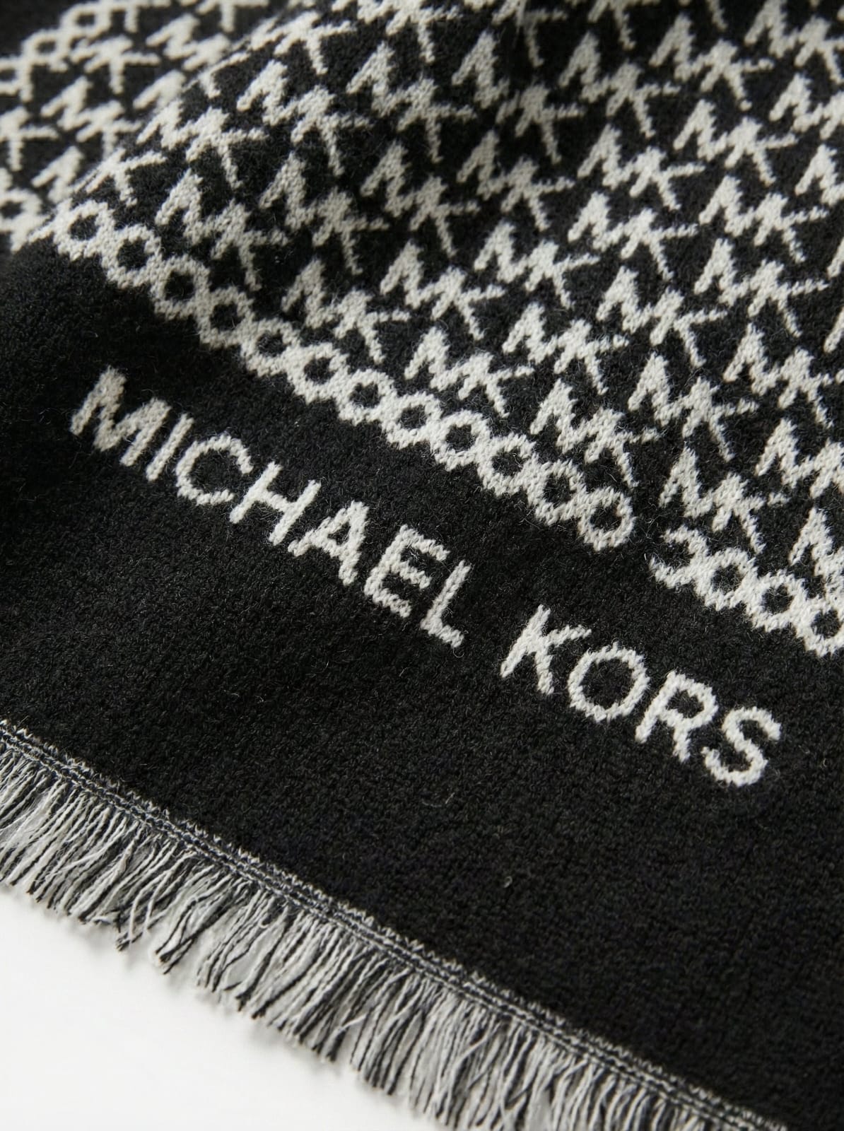 Michael Kors Monogrammed Wool Blend Scarf