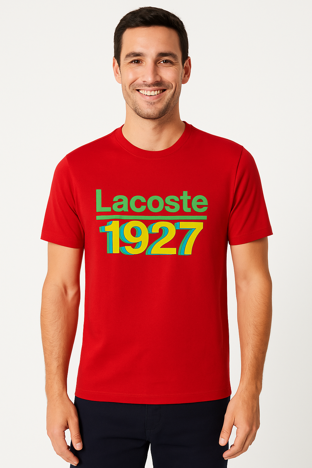 LACOSTE Crimson Blaze Classic Fit Short Sleeve Graphic Tee