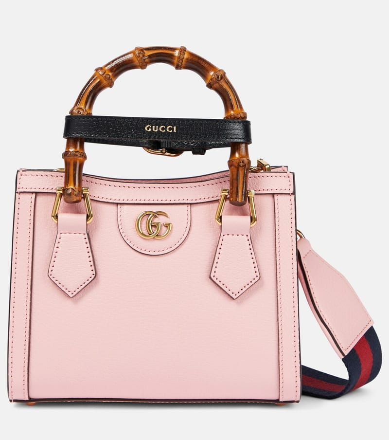 GUCCI Blushing Petal Elegant Mini Leather Handbag