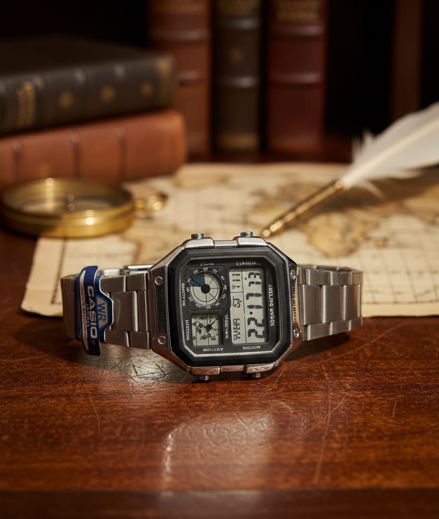 CASIO Urban Steel Mist Retro Digital Stainless Steel Watch