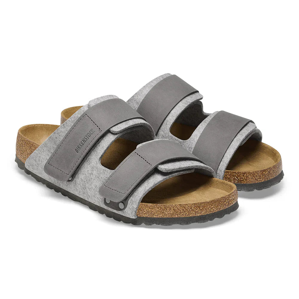 Birkenstock Arizona Felt Sandals in Grey