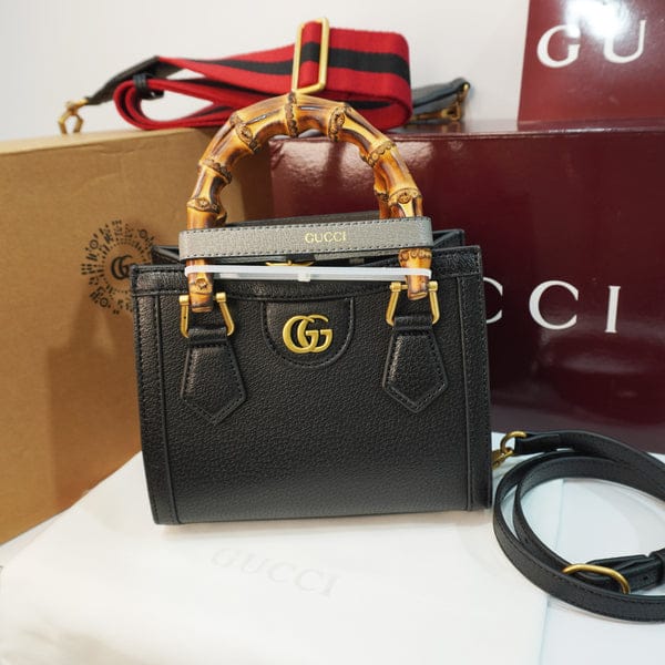 Gucci Mini Bamboo Handle Leather Tote (IMPORTED)