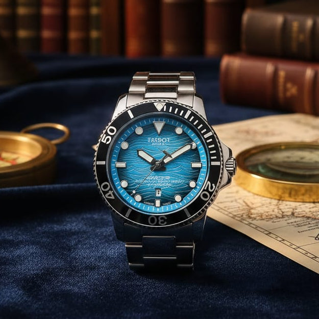 TISSOT Celestial Turquoise Precision Automatic Dive Watch (IMPORTED)