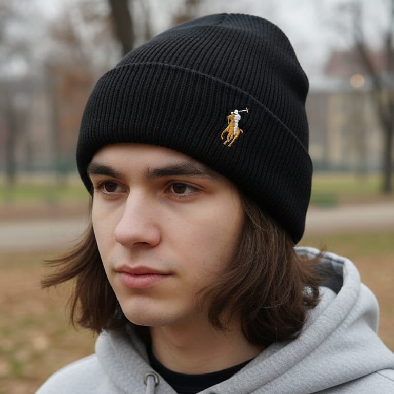 Polo Ralph Lauren Classic Knit Beanie with Logo