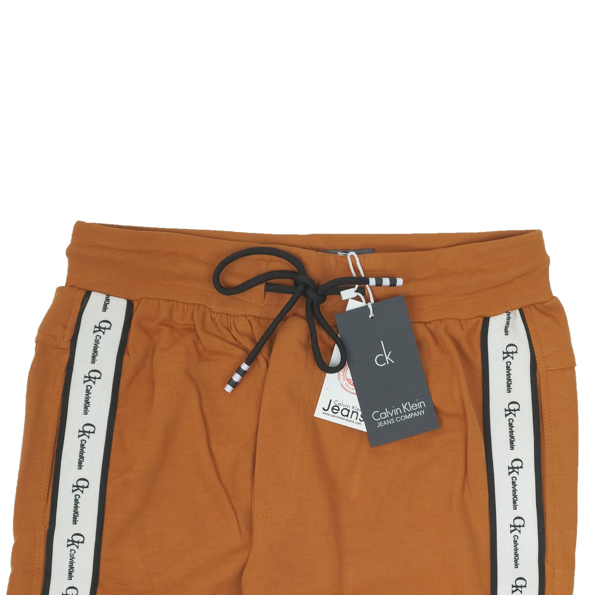 CALVIN KLEIN Amber Spice Tapered Fit Track Pants with Logo Side Stripe