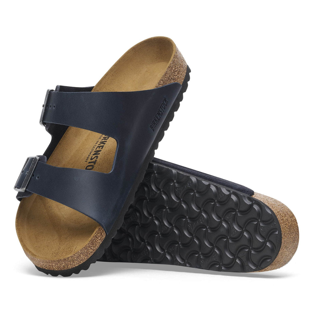 BIRKENSTOCK Midnight Blue Luxe Leather Arizona Sandals