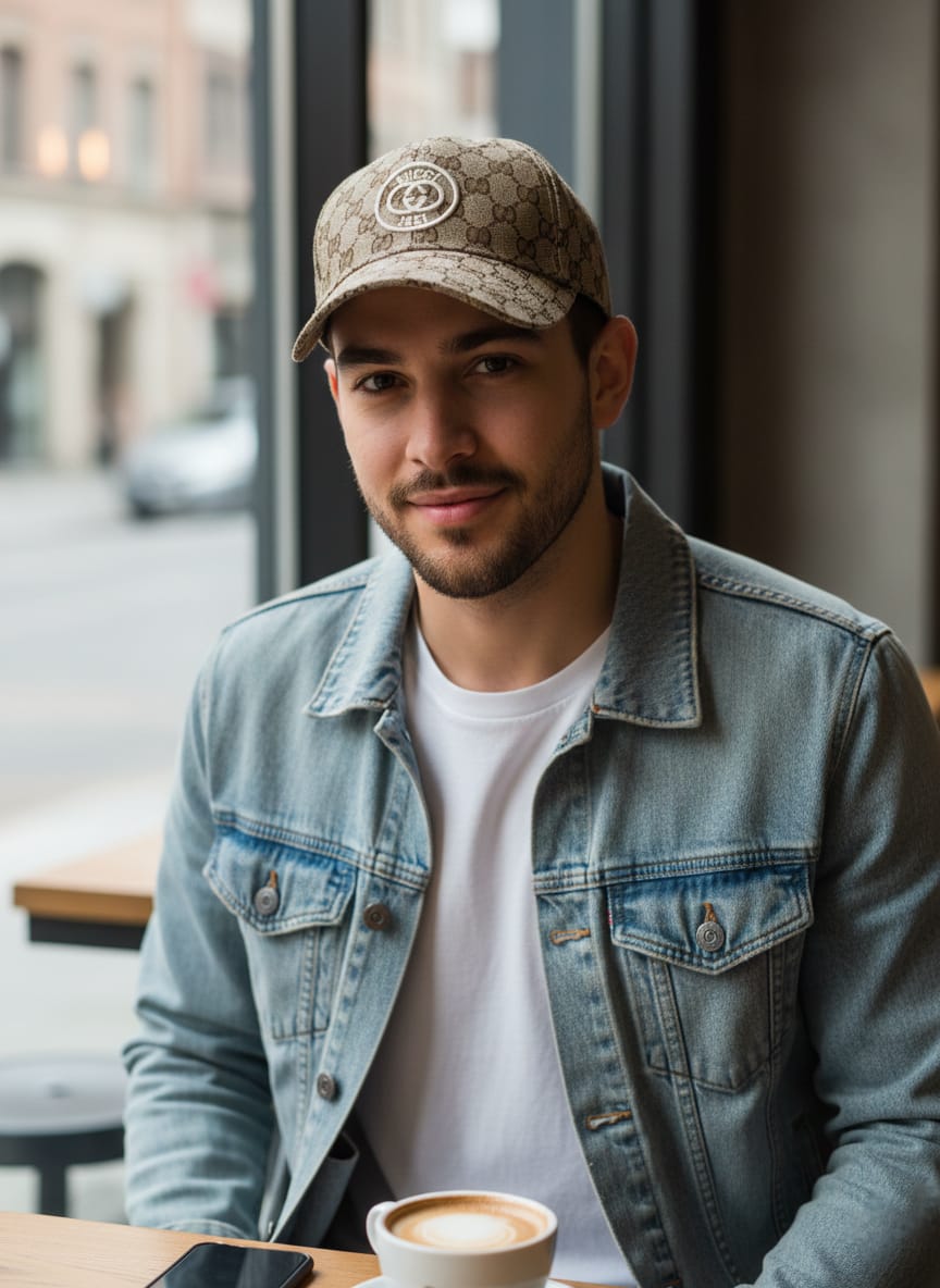 GUCCI Sandstone Luxe Monogrammed Baseball Cap