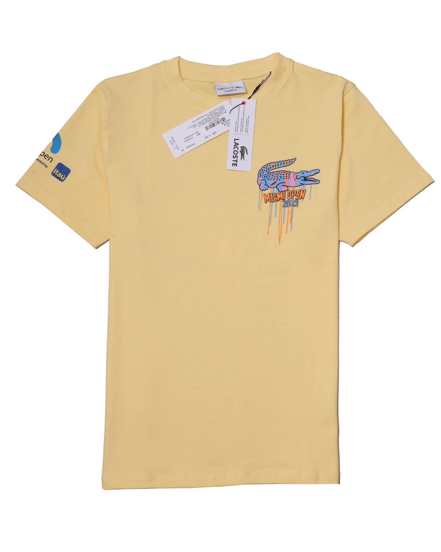 LACOSTE Sunlit Lemon Classic Fit Short Sleeve Graphic Tee