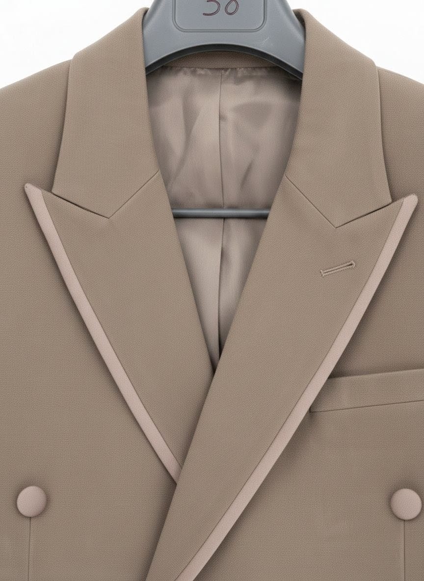 Armani Exchange-Breasted Beige Suit (Extremely Premium)