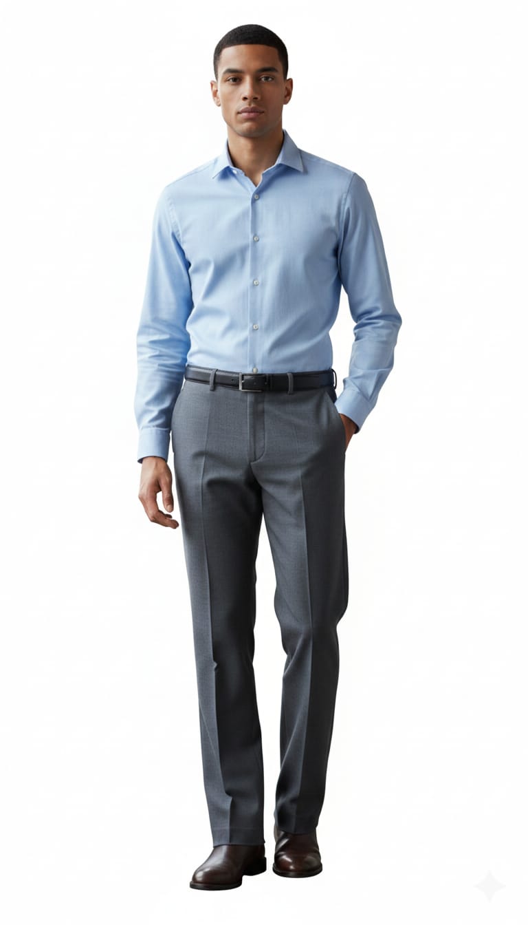 SCOTCH & SODA Twilight Slate Tailored Straight Fit Trousers