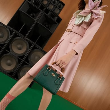 Gucci Bamboo Top Handle Mini Bag in Green (IMPORTED)