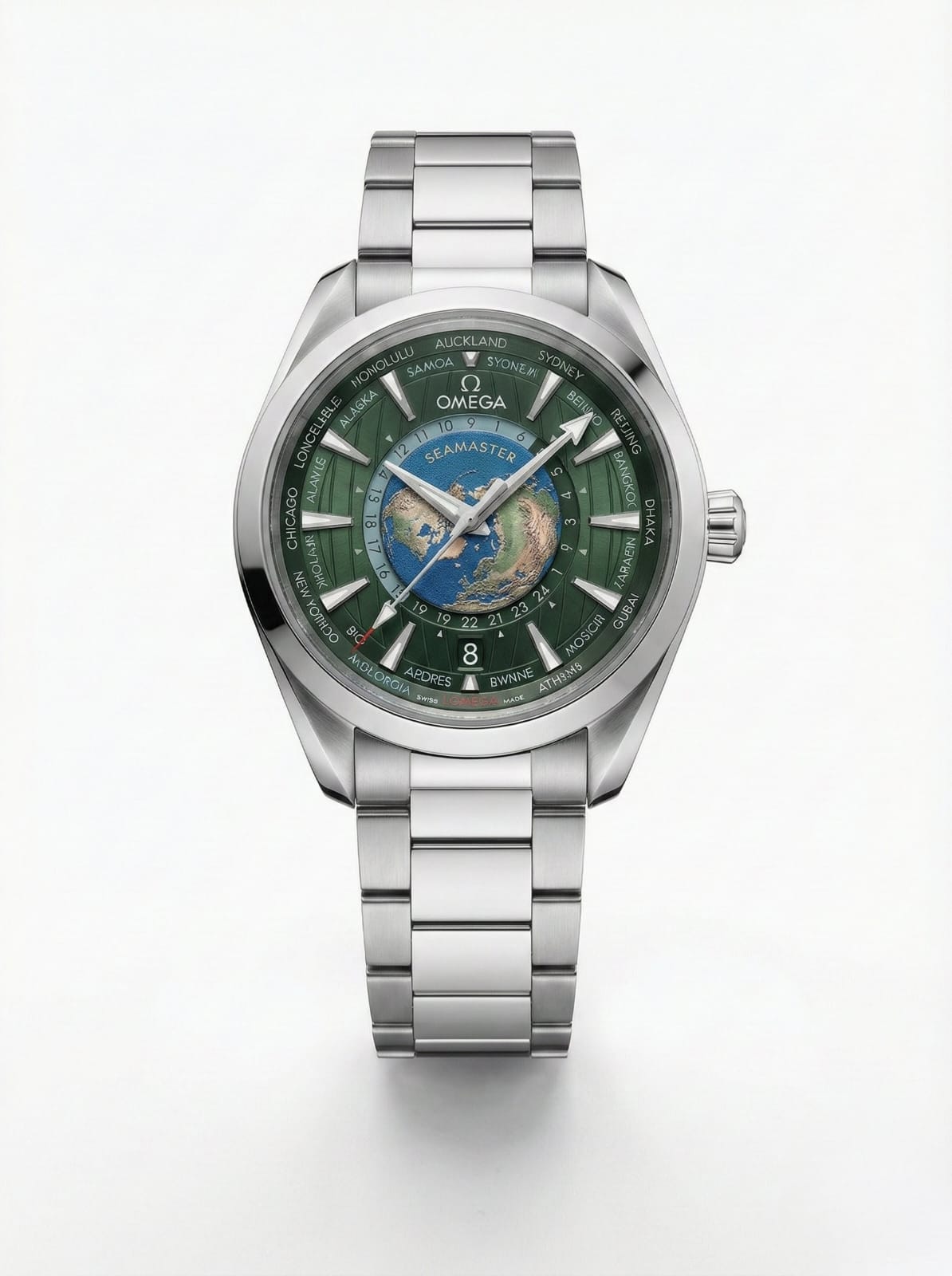 OMEGA Enchanted Emerald Global Timepiece with Lush Forest Dial