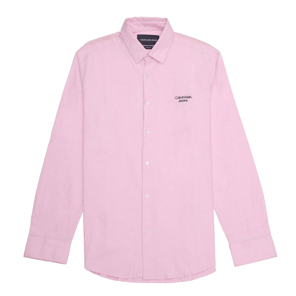 CALVIN KLEIN Blush Petal Classic Fit Long Sleeve Button-Up Shirt