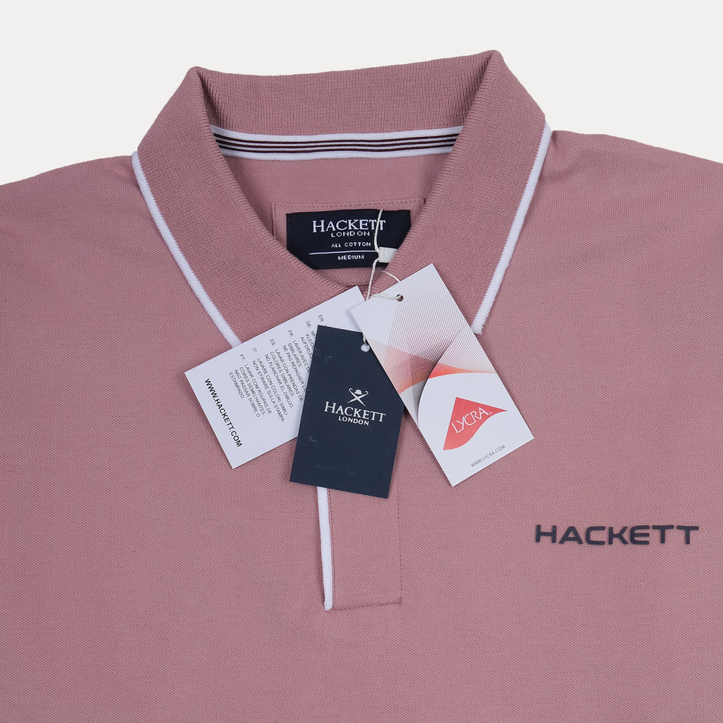HACKETT Elegant Blush Cotton Polo Shirt